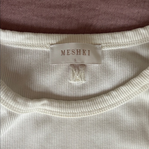 Meshki Cream Ribbed Top - Picture 2 of 3